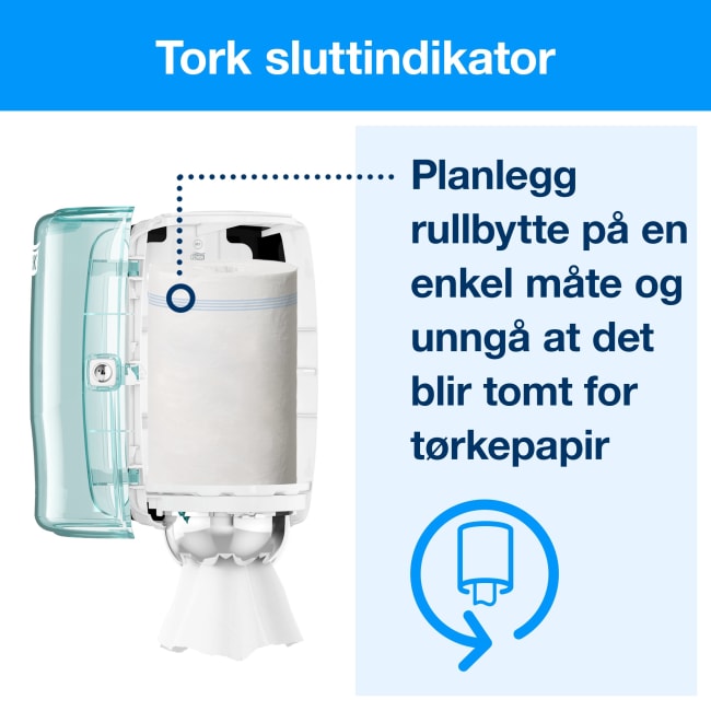 Tørkerull Tork M1 Standard hvit 120m 1l