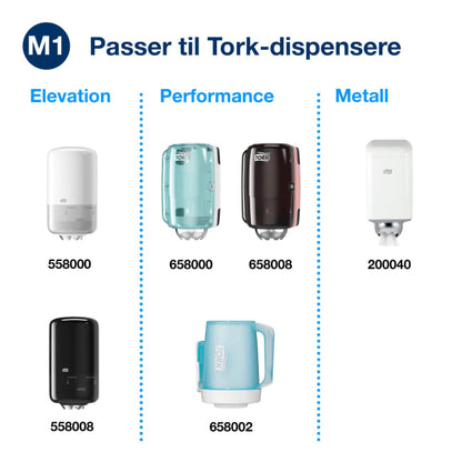 Tørkerull Tork M1 Standard hvit 120m 1l