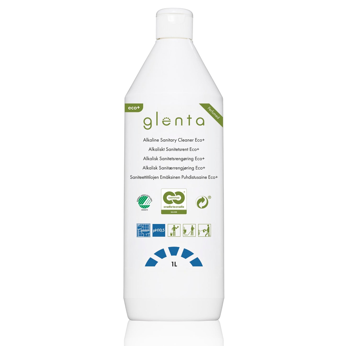 Sanitær alkalisk GLENTA Eco+ parfym. 1l